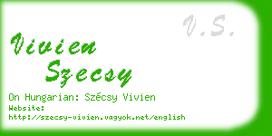 vivien szecsy business card