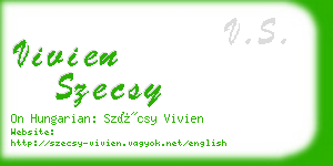 vivien szecsy business card